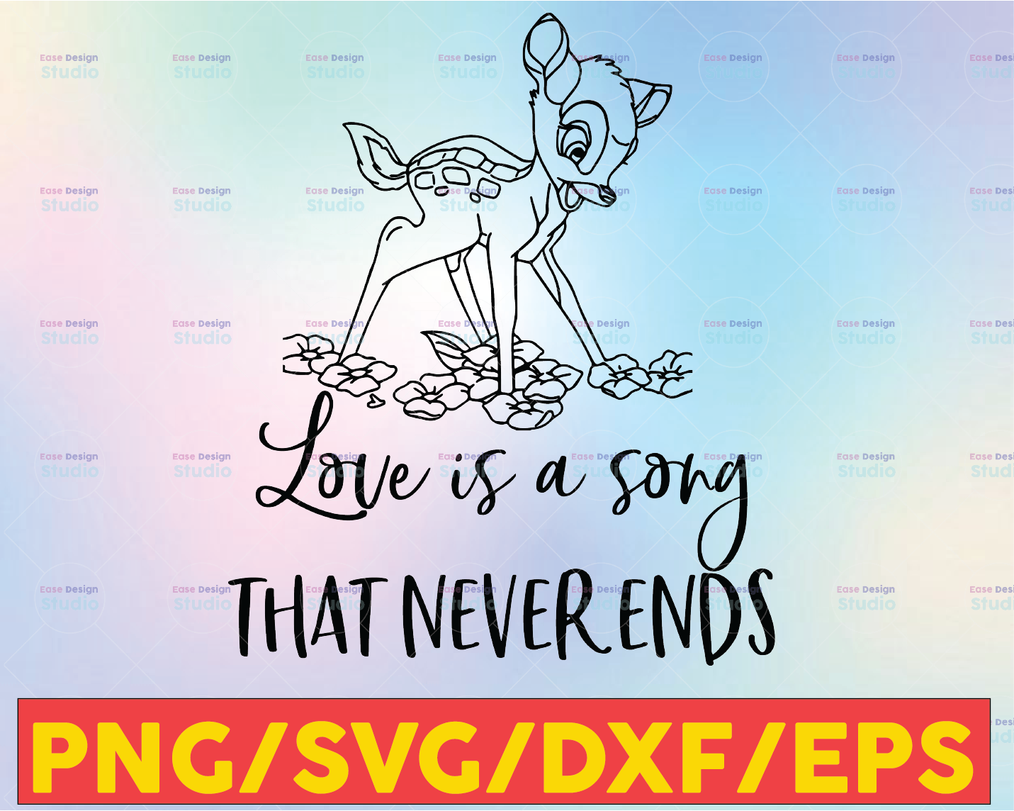 Download Love is a song that never ends svg, Bambi svg, Bambi cut ...