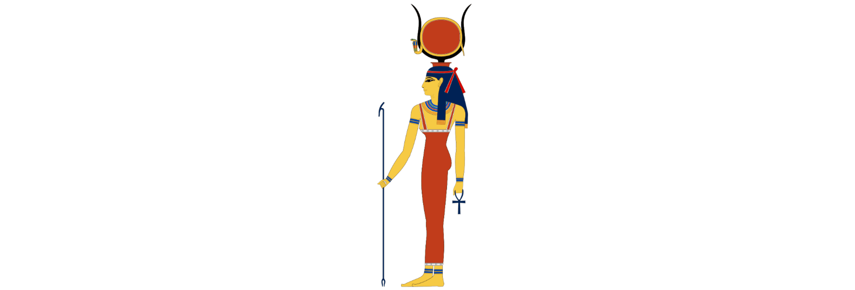 Hathor, de godin die soms een koeienkop draagt