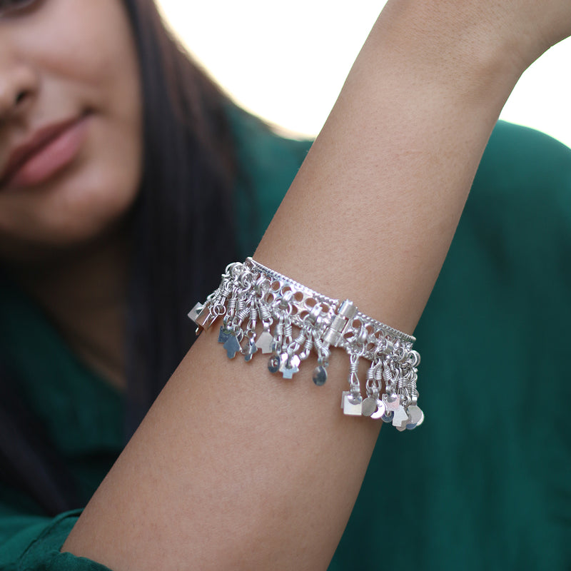 Lace Bangle No 1  Narrow Sterling Silver Lace Bangle  Vdeux