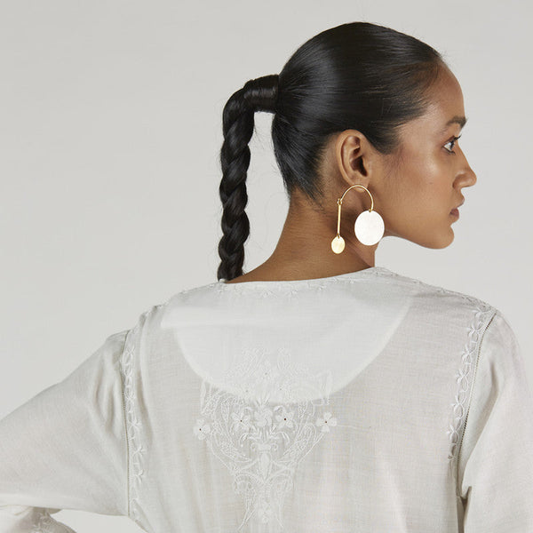 Festive Wear | Pure Cotton Angrakha Kurta | White