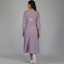 Cotton Chikankari Dress | Purple