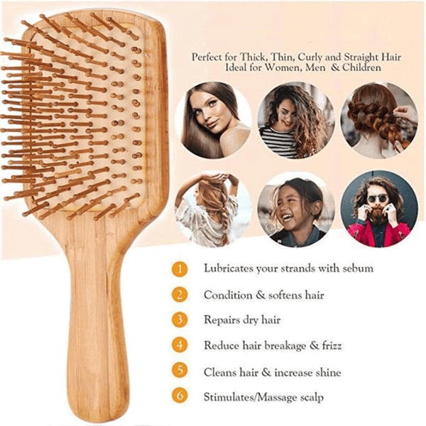 Neem Wood Detangling  Straight Hair Comb Manufacturer Exporter from Delhi  India