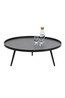 Round Black Wooden Side Table XL | Woood Mesa