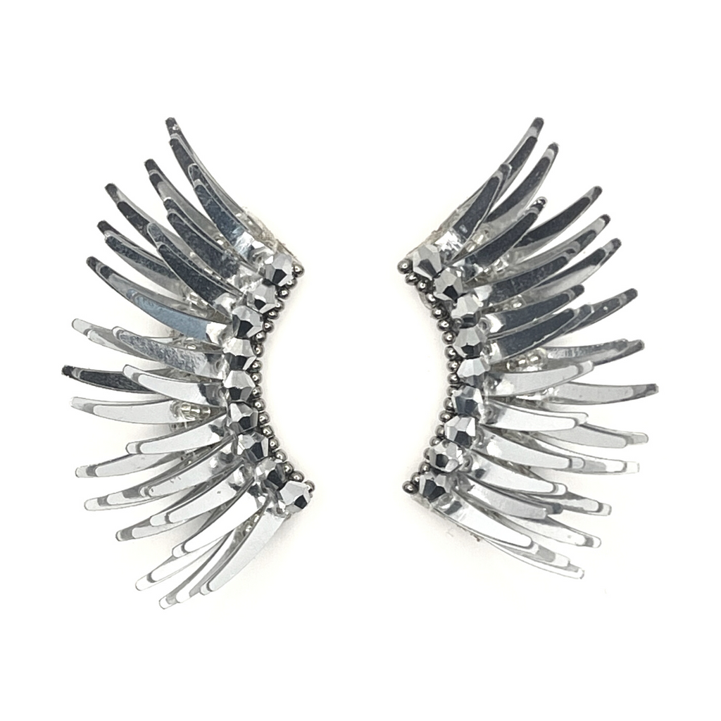 Sterling Silver Angel Wing Earrings Climber By attic |  notonthehighstreet.com