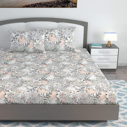 Bloom Floral Print Bedsheet For King Size Bed