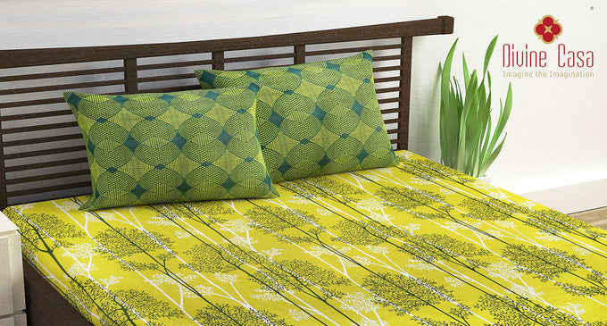 Divine Casa - Buy Designer Cotton Bed Sheet Online 