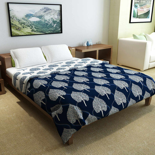 Olive Tree Leaf Reversible Double Bed Size Quilt Comforter