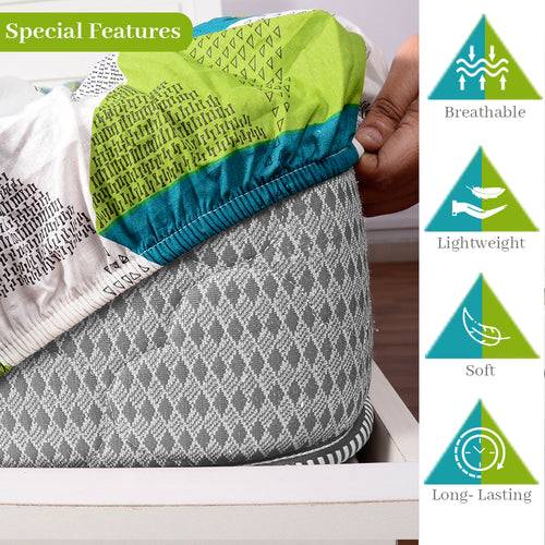 Triangle Elastic Fitted Double Bed Bedsheet