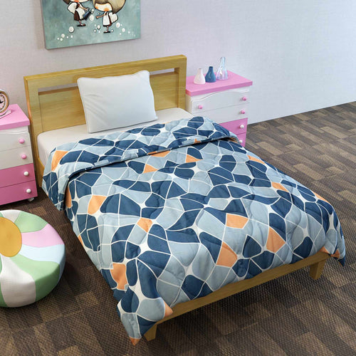 Blue Abstract AC Quilt Comforter for Kids