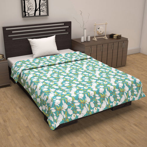 Magnolia Floral Modern Comfy and Warm 144 TC 100% Cotton Single Bed Dohar