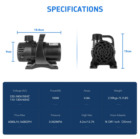 Powerful Submersible Water Pump With Adjustable Flow Direction