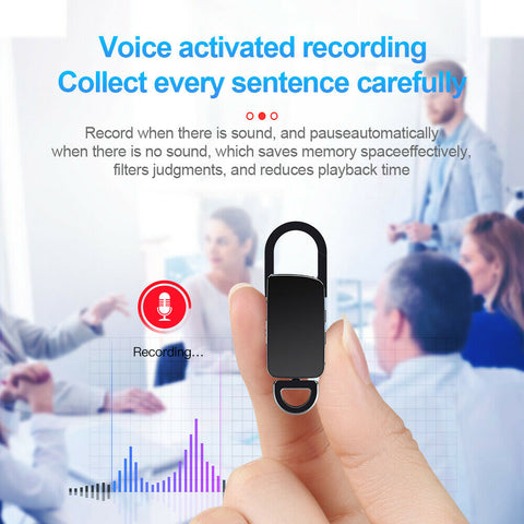 Spy Voice Activated Audio Recorder |  Small Hidden Audio Recorder | 32Gb 25 Hours Recording Time