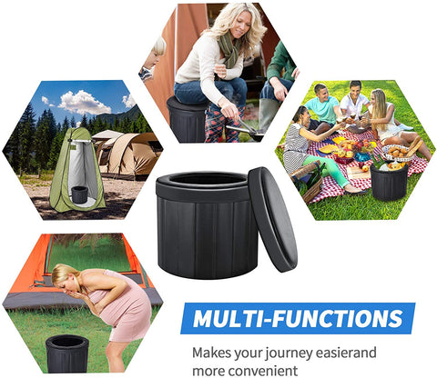 Portable Foldable Toilet For Camping & Hiking - Camp Toilet For Travel