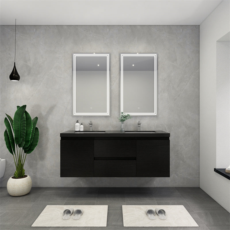 60 inch wall mounted bathroom vanity