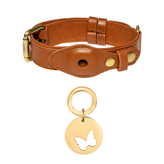 AirTag Leather Dog Collar, Dog Cat accessories, High quality pet  accessories