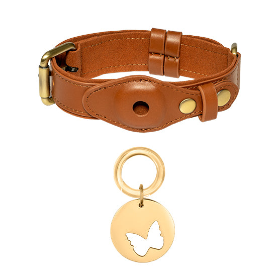 Nine Twenty Eight™ Faux Leather Apple AirTag Small Dog Collar