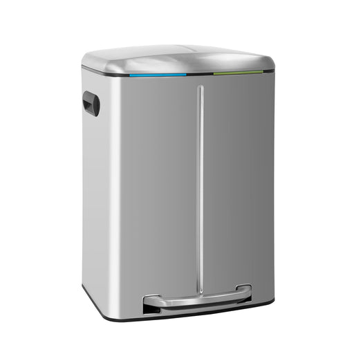  Kitchen Trash Can Stainless Steel Garbage Trash Can 13 Gallon /  50L Automatic Touch Free High-Capacity Garbage Can with Lid Home Bathroom  Office Restroom Brushed Large Dustbin,Silver : Industrial & Scientific