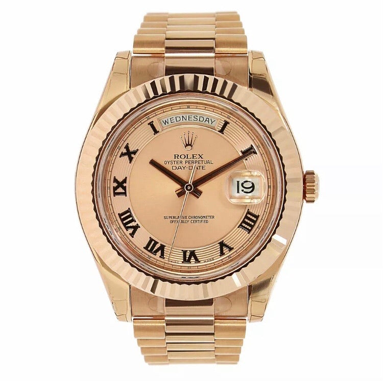 rolex day date ii rose gold