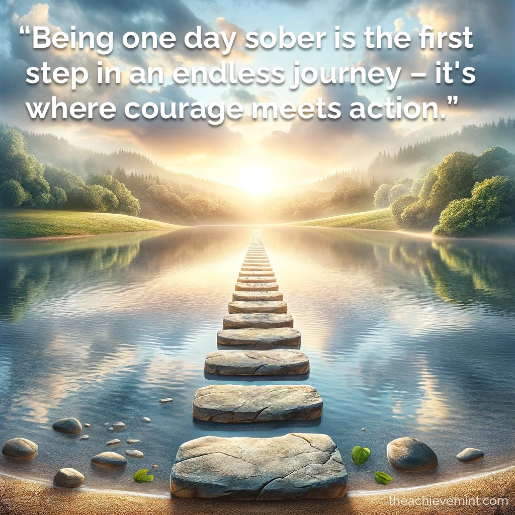 Being one day sober is the first step in an endless journey – it's where courage meets action.
