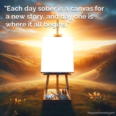 "Each day sober is a canvas for a new story, and day one is where it all begins."