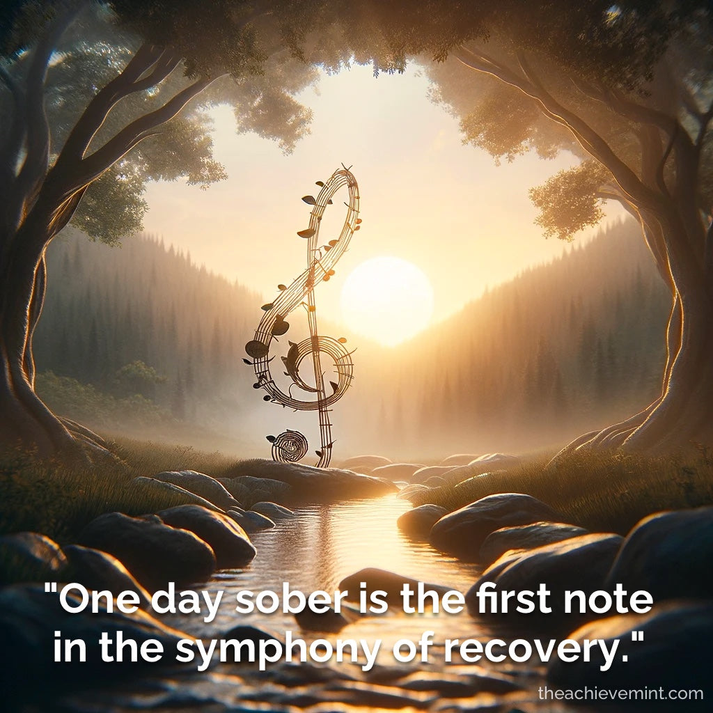 One day sober is the first note in the symphony of recovery.