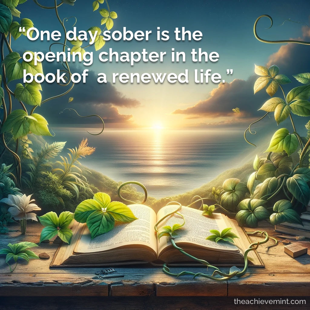 “One day sober is the opening chapter in the book of a renewed life.”