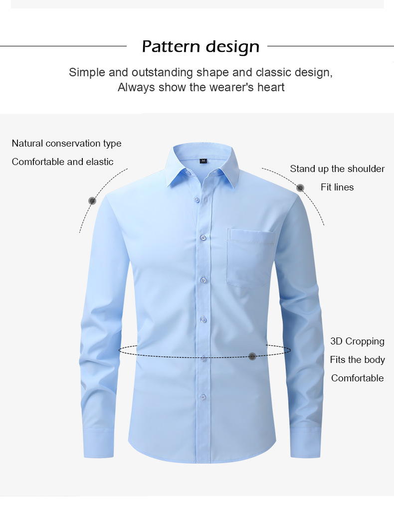 Acewonders™ Breathable Elasticity Anti-Wrinkle Shirt With Pocket
