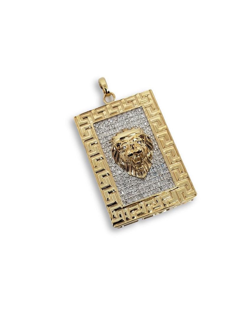 Colgante de diamantes 0.35 quilates de Lion Versace en oro de 10k D