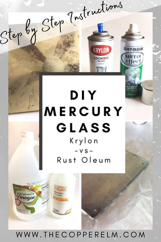 Faux Mercury Glass Mirror & Reverse Painting on Glass