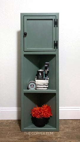 Painted corner cabinet with Wise Owl paints