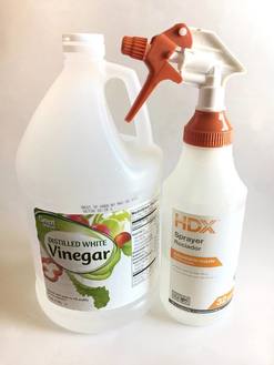 Vinegar solution to create a murcery glass look