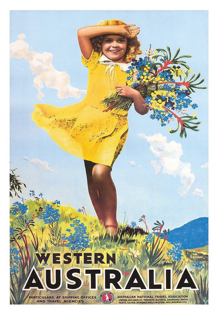 Western Australia Vintage Travel Poster