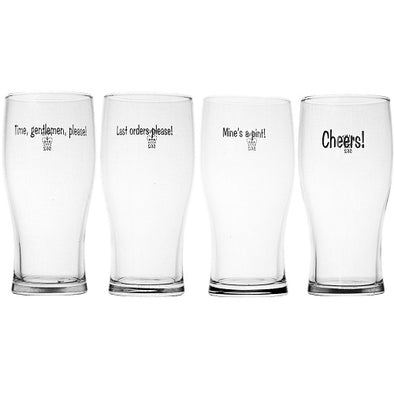 Bormioli Rocco Nonix - British Half Pint Nonic Beer Glasses - Set of 12