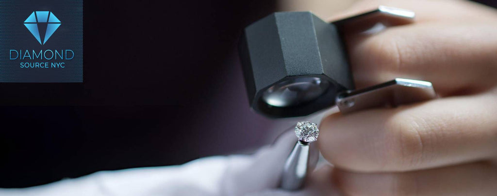 Professional diamond appraiser examining a diamond