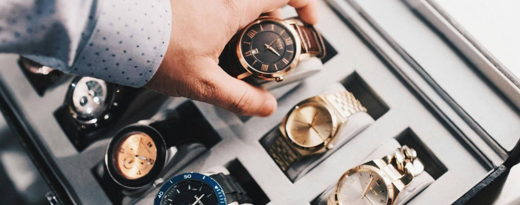 A photo showcasing a collection of luxury watches from various brands besides Rolex.