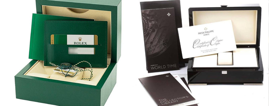 Rolex watch presentation box with warranty card and manual
