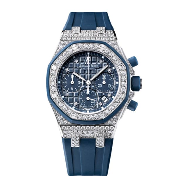 Audemars Piguet Royal Oak 25978BC.ZZ.1190BC.01 Chronograph, 18K White Gold, Pave Diamond Dial 39 mm