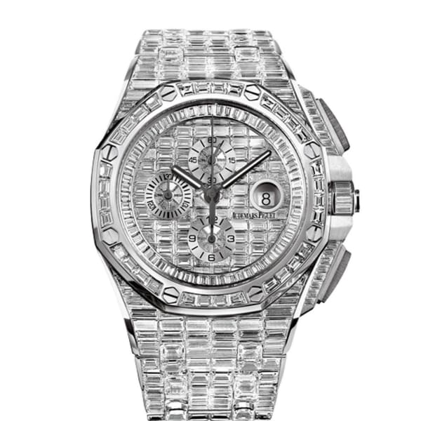 Audemars Piguet Royal Oak Chronograph Diamond White Gold Men's Watch  25967BC.ZZ.1185BC.01 - Watches, Royal Oak - Jomashop