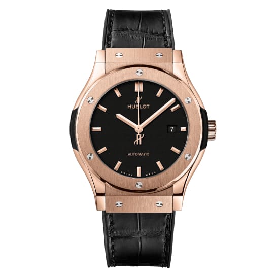 New Hublot Classic Fusion 45 mm Black Ceramic Rose Gold Watch  511.CO.1181.RX