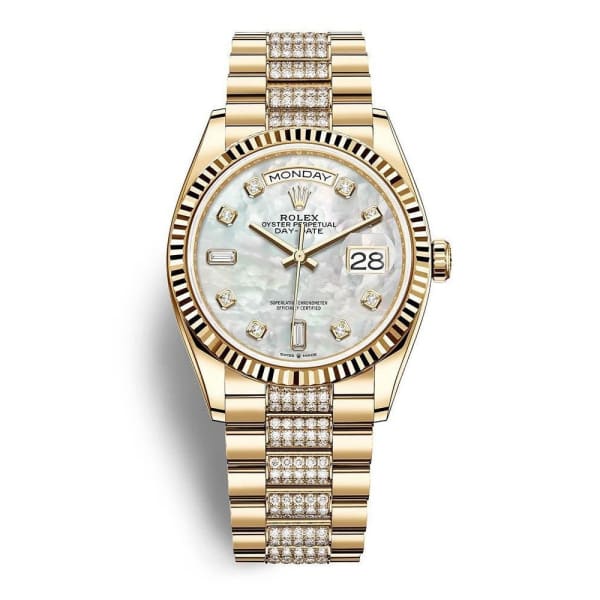 Rolex Day-Date 36 White mother-of-pearl dial