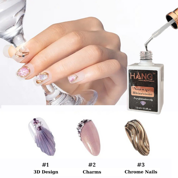 3in1 Non-Wipe Rhinestone Thick Gel Glue - HANG Brand