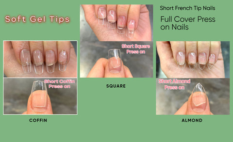 LLAOIMB French Tip Press on Nails, Short Square Fake Nails India | Ubuy