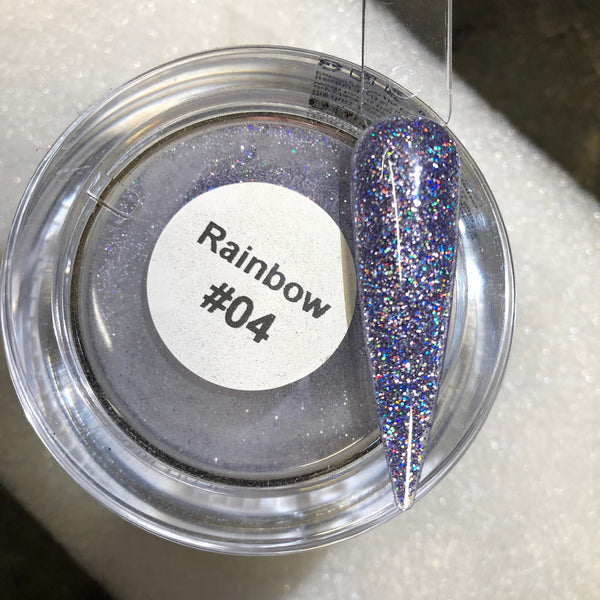 Glitter Acrylic Powder Nails - Rainbow Collection #06 – Scarlett