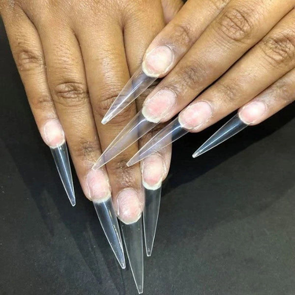 XL Stiletto Nail Tips - Half Cover