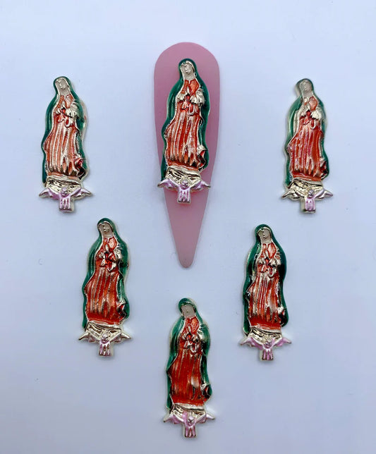 Regular Size Virgin Mary Alloy Nail 3D Charms-10 Pieces – The