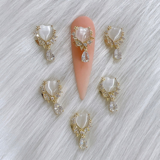 5pcs Zircon Bling Nail Charms - Fancy Nail Art Products for Nails