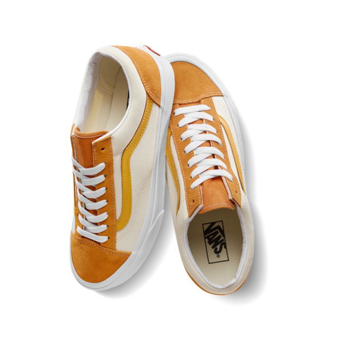 vans style 36 retro amberglow gold skate shoes