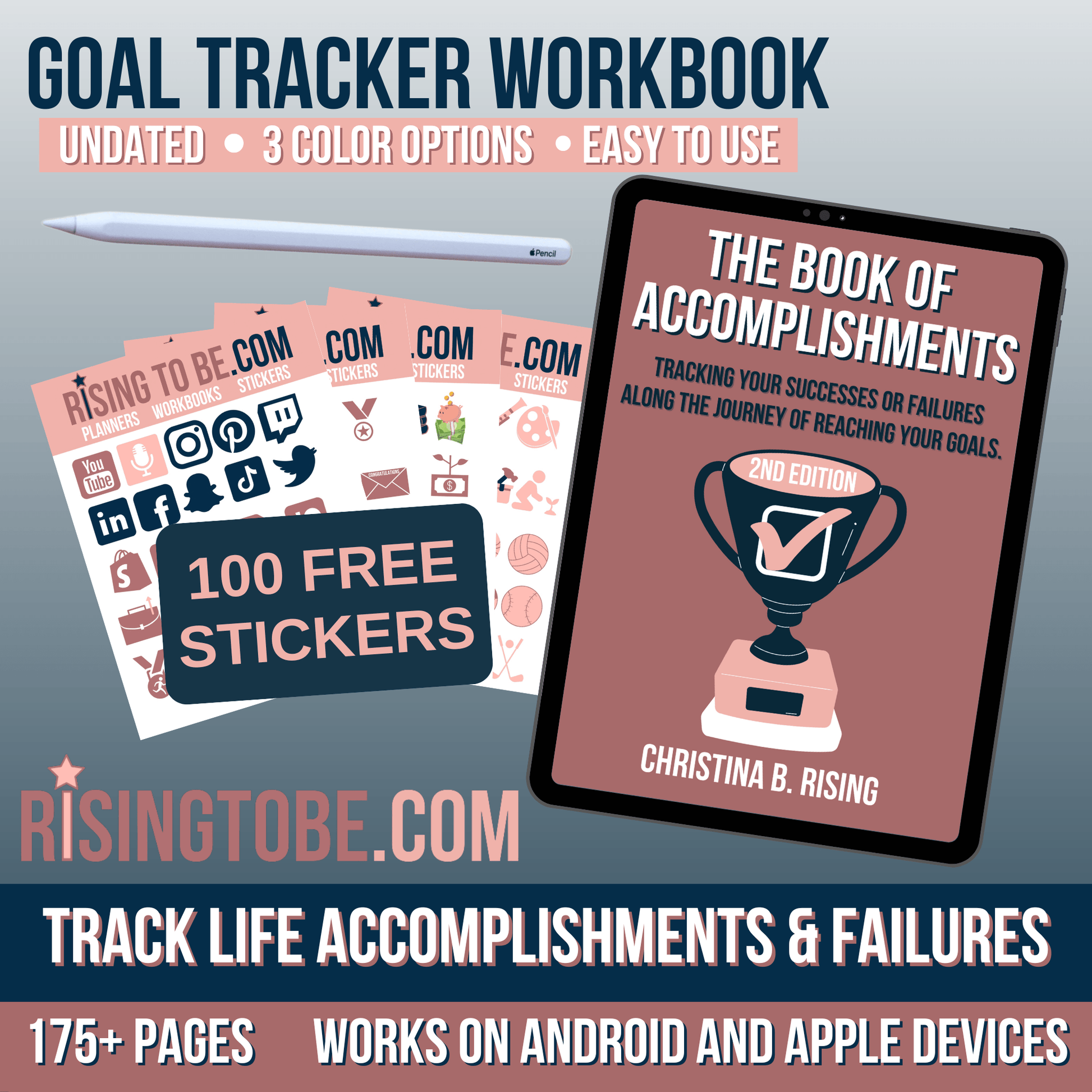 Customizable Goal Tracker Workbook Pdf Printable Rising To Be