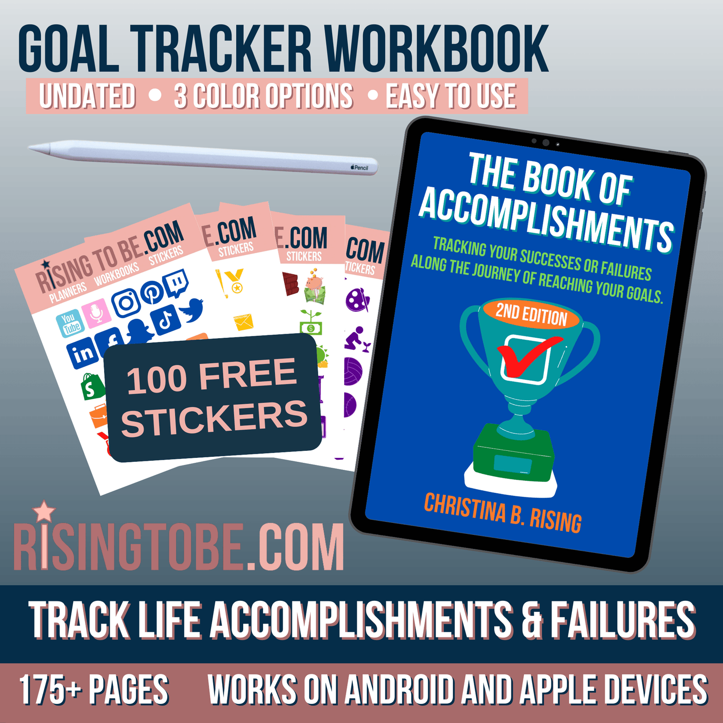 Customizable Goal Tracker Workbook Pdf Printable Rising To Be
