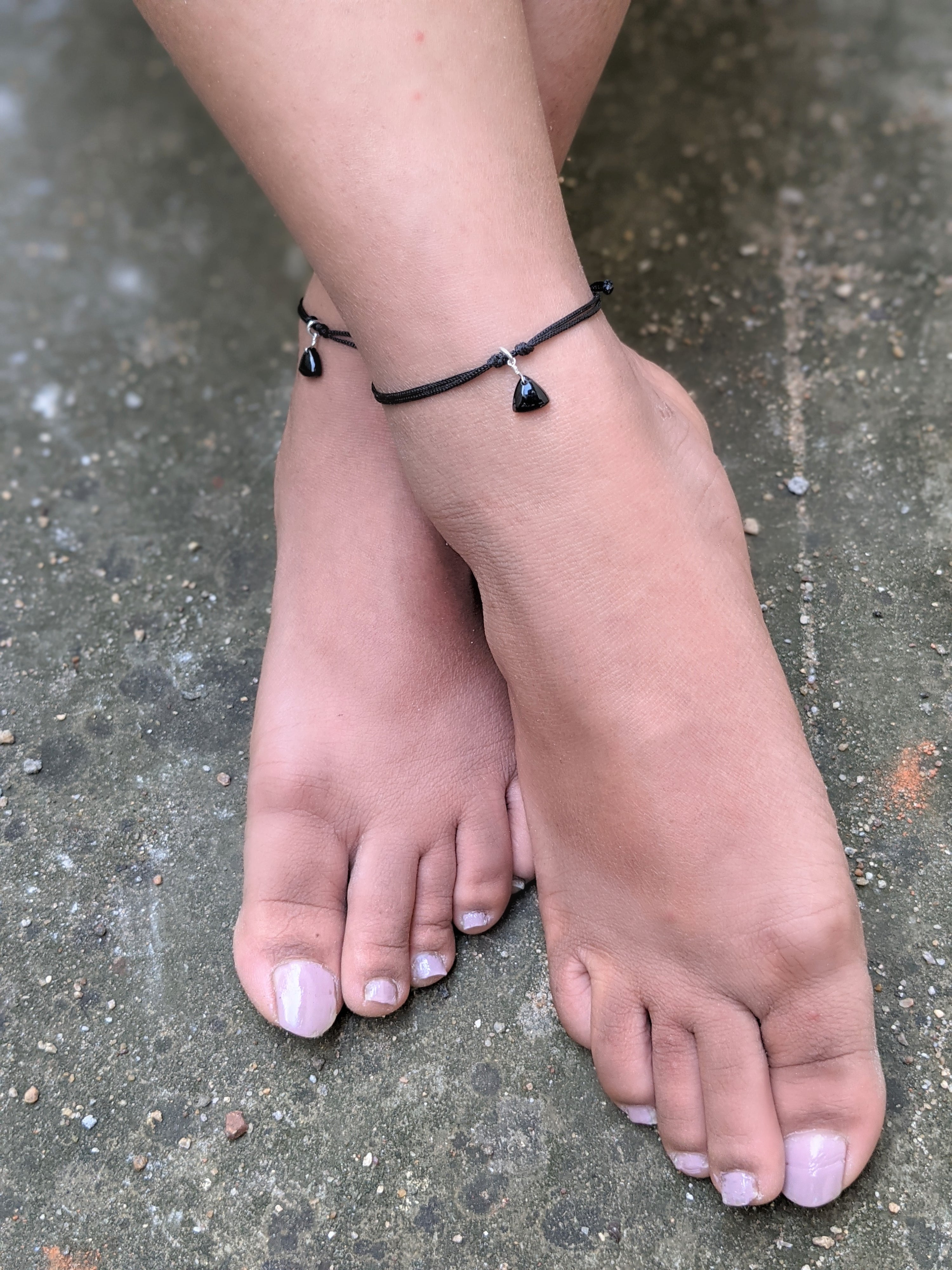 ZAVYA Black Thread Flower Charms 925 Silver Anklets Sterling Silver Anklet  Price in India - Buy ZAVYA Black Thread Flower Charms 925 Silver Anklets  Sterling Silver Anklet Online at Best Prices in